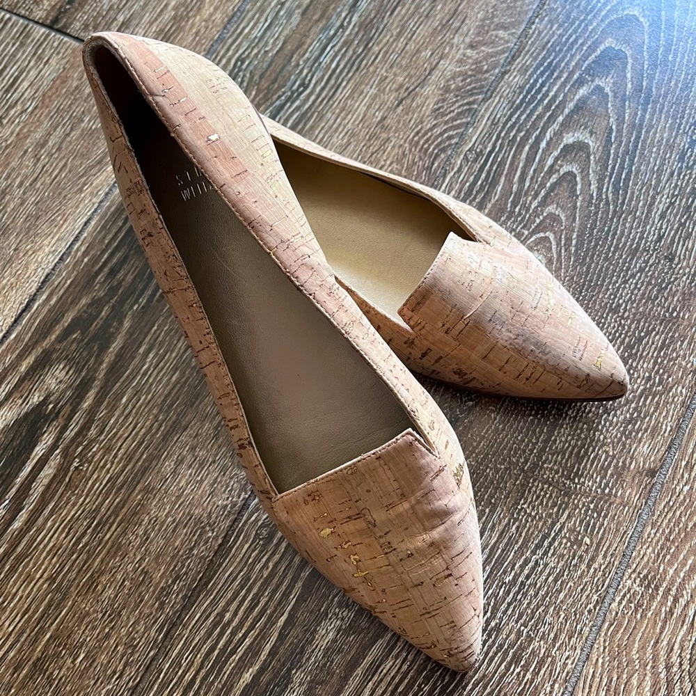 Stuart Weitzman Rialto Cork Pointed Flats - image 1
